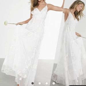 Brand New, Never Worn ASOS EDITION Isla embroidered cami wedding dress. Size 6.